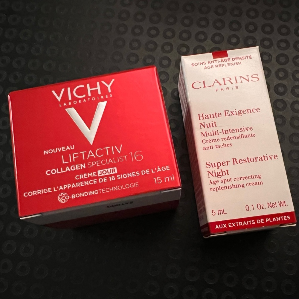 Vichy and Clarins Skincare Set